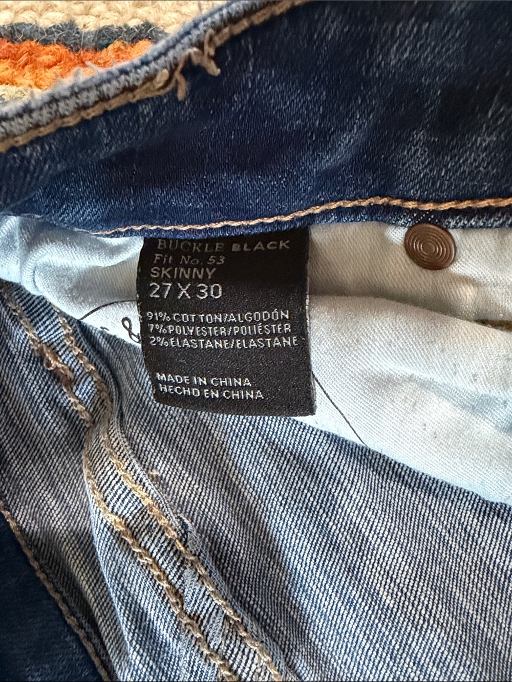 Buckle Black Light Blue Women's Skinny Jeans - Picture 3 of 4